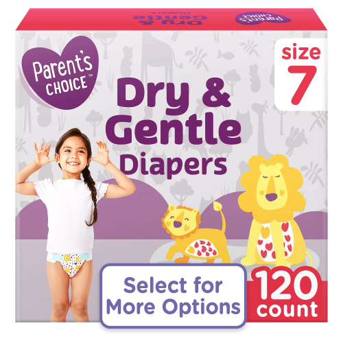 Parent's Choice Dry & Gentle Diapers Size 7, 120 Count (Select for More Options)