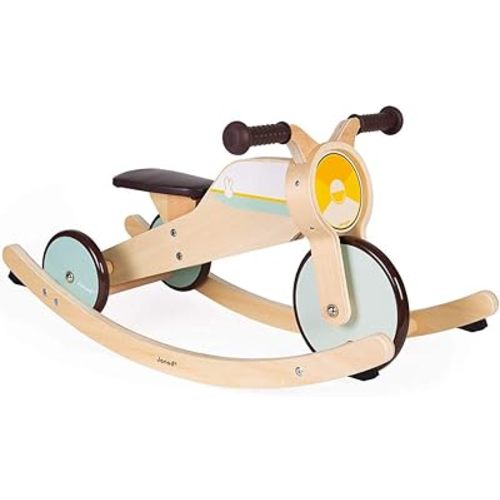 Janod - 2-in-1 Convertible Wooden Rocker Tricycle - Ages 1-3 - J03284