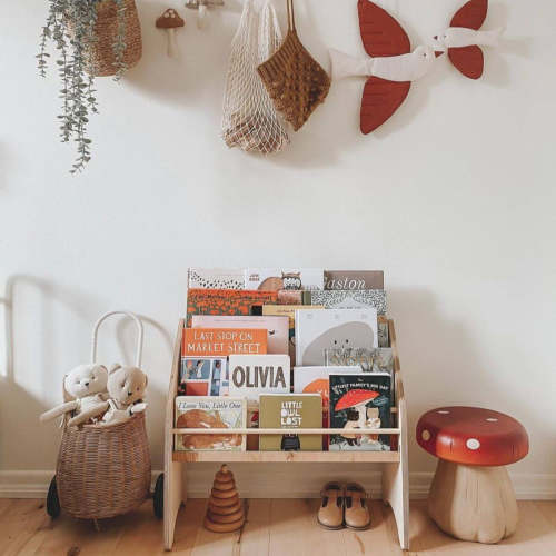 ✿ Wooden Montessori Bookshelf Natural ✿ ChildUniverse