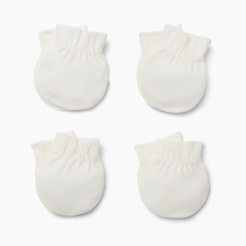 Small Story 4 Pack Mittens - White, 0-6 M