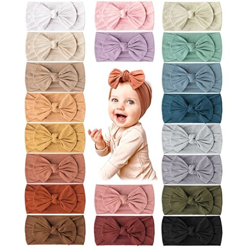 Amazon.com: Prohouse 20PCS Baby Nylon Headbands Hairbands Hair Bow Elastics for Baby Girls Newborn Infant Toddlers Kids : Baby