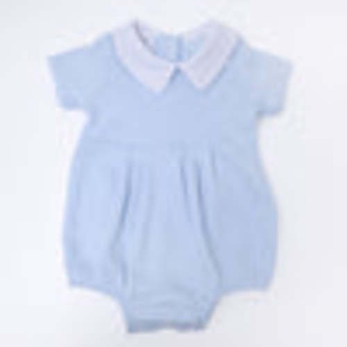 Essentials Solid Collared Bubble - Blue – Magnolia Baby