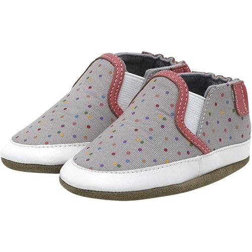 Robeez Baby Girls and Unisex Soft Soles Slip-Resistant Crib Shoes Slippers for Infant and Toddler, 0-24 Months