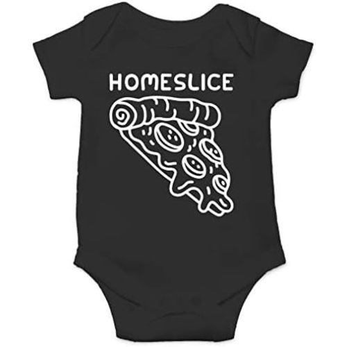 AW Fashions Homeslice Baby Bodysuit Funny Newborn Boy Outfits Cute Comfy Adorable Girl Romper Clothes
