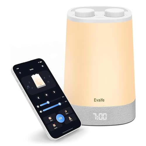 Baby Sleep Sound Machine Maker Okay to Wake White Noise Hushh Soother Trainer, Night Light Speaker with Alarm Clock, App Control, Timer Nursery Toddler Registry Kid Adult Bedroom Decor Home Essential