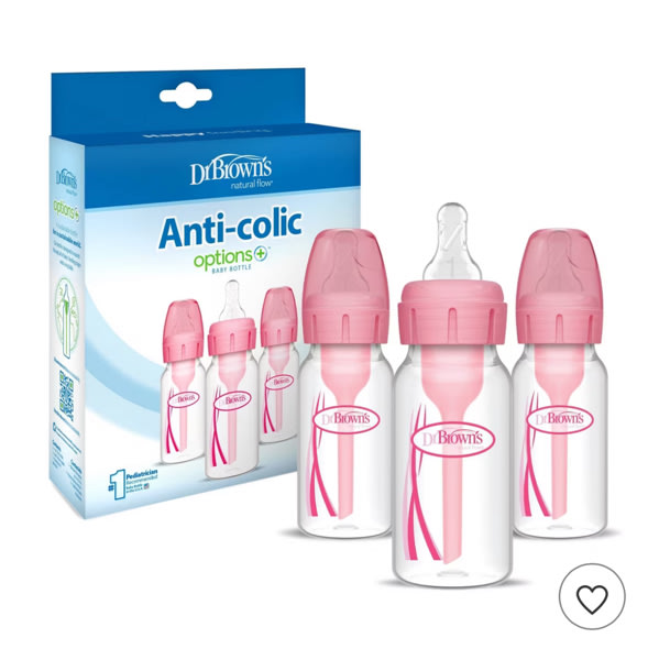 Dr. Browns Pink Glass Bottles
