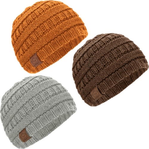 KeaBabies 3-Pack Warmzy Baby Beanies, Small, Mars