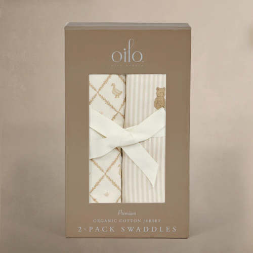 'Bear' & 'Duck' - Jersey Swaddle Blanket Set