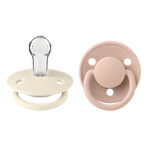 BIBS® De Lux 0-18M 2-Pack Silicone Pacifiers in