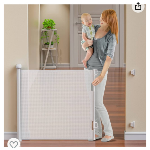 Amazon.com: Retractable Baby Gates, BabyBond Baby Gate for Stairs Extra Wide 59” X 33” Tall for Kids or Pets Indoor and Outdoor Dog Gates for Doorways, Stairs, Hallways (33 * 59 inches, White & Drill) : Baby