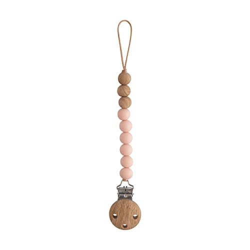 mushie 100% Silicone Baby Pacifier Clip BPA Free | Eva (Blush)