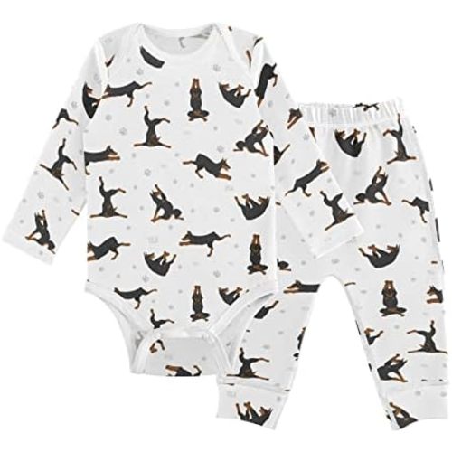 vvfelixl Baby Bodysuits Pants Sets Bernese Mountain Dog Long Sleeve Baby Clothes For Boys Girls 0-24 Months Puppy