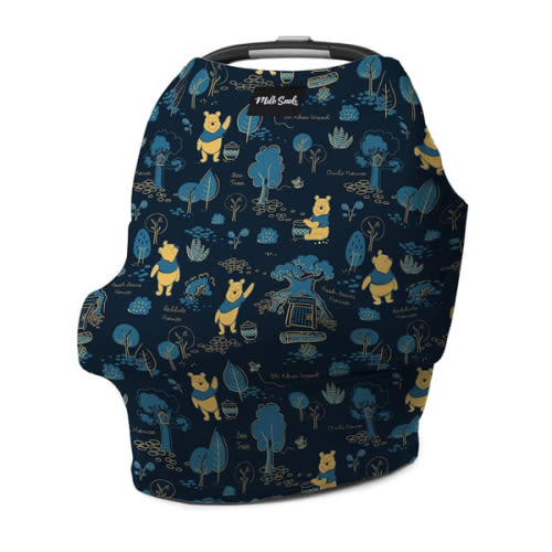 Milk Snob Original Disney 5-in-1 Cover, Winnie The Pooh, Added Privacy for Breastfeeding, Baby Car Seat, Carrier, Stroller, High Chair, Shopping Cart, Lounger Canopy - Newborn Essentials, Nursing Top