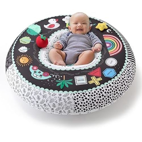 The Peanutshell Baby Boy or Girl Play Ring - Inflatable Seat, Sitting Support Chair, Unisex Activity Seats for Sitting Up, Play Ring for Babies 0-6 Months - Montessori