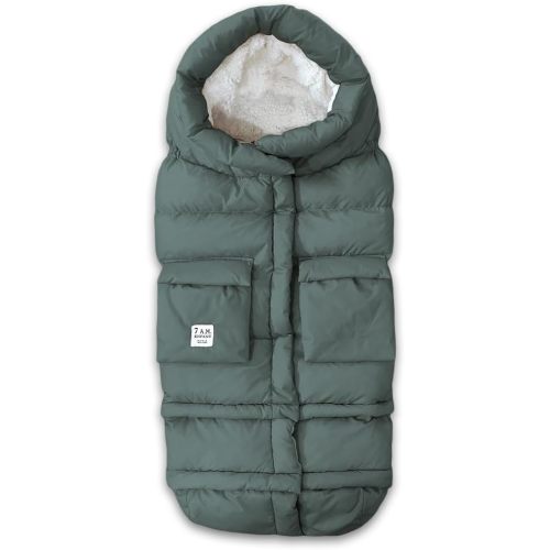 7AM Enfant Stroller Blanket 212 - Adjustable Baby Car Seat Zipped Blanket for Babies Winter, Unisex Multi Purpose Fleece Lined Warm Hooded Toddler Footmuff Water Repellent | (6M - 4T)