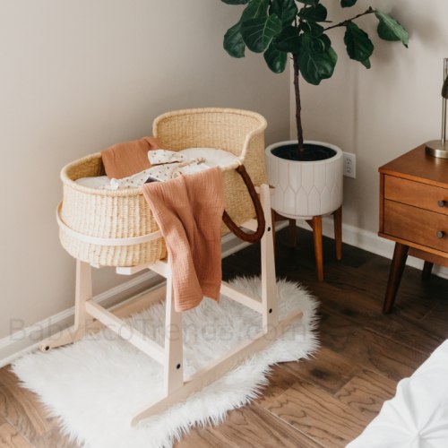 Addy & Sage Rocking Stand for Large Baskets (18.5" W) | Made in USA || Baby Eco Trends