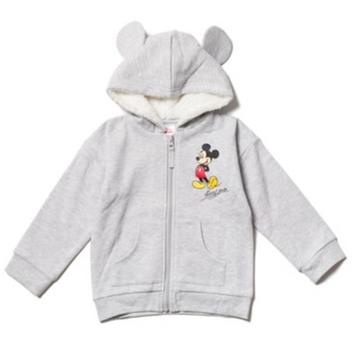 Disney Mickey Mouse Minnie Mouse Lion King Simba Baby Fleece Zip Up Hoodie Newborn to Infant, Color: Mickey mouse, gray, Size: 0-3 months