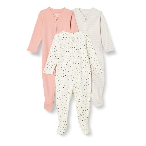 Amazon Essentials Unisex Babies' Footed Sleep and Play, Pack of 3
