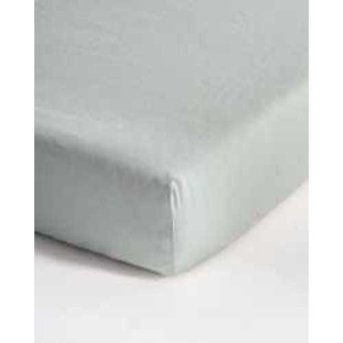 European Linen Fitted Crib Sheet in Sand