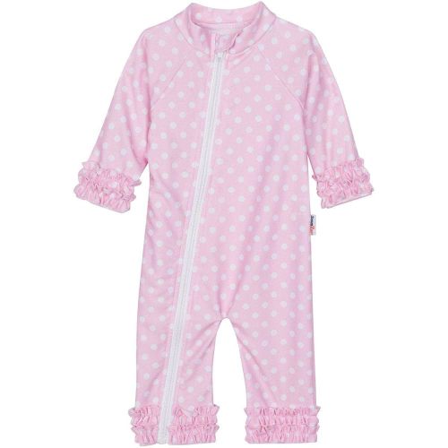 SwimZip Girls' Long-Sleeve UPF 50+ Swimsuit for Baby, Toddler, & Little Girls