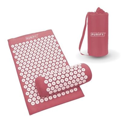 Purify Acupressure Mat And Pillow Set For Back And Neck Pain Relief And Muscle Relaxation