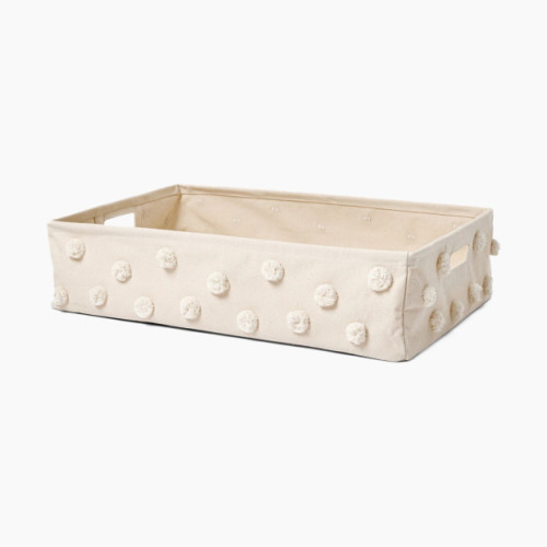 Pom Pom Hide Away Basket - Natural