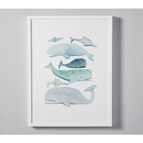 Minted® Blue Whales Wall Art by Kelsey Carlson