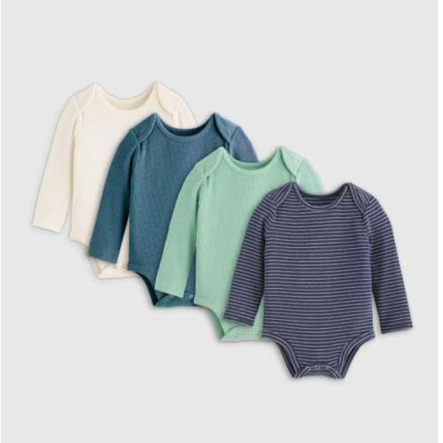The Softest Rib Long Sleeve Bodysuit 4-Pack