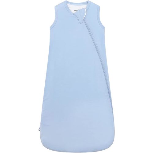 HAPIU Unisex Rayon Made from Bamboo Baby Sleep Sack TOG 1.0, 2-Way Zipper YKK, Wearable Blanket Baby - Fog - 6-18 months