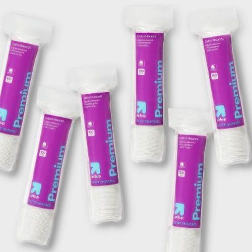 Premium Cotton Rounds Nail Polish and Makeup Remover Pads - 100ct - up&up™