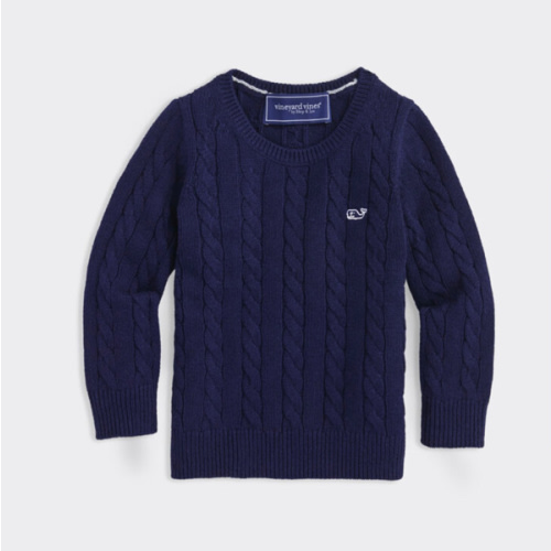 Shop Baby Cotton Cashmere Cable Crewneck Sweater at vineyard vines