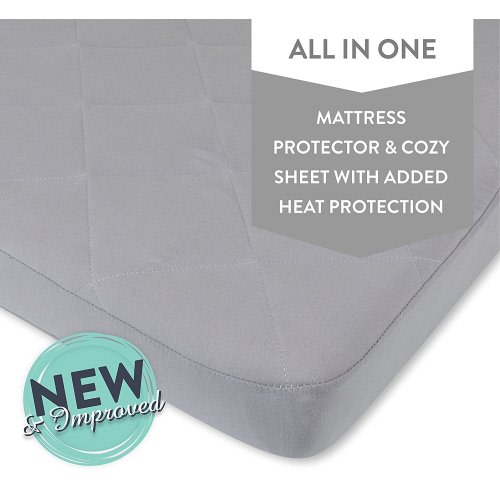 Quilted Waterproof Pack n Play Sheet (Playard, Gray)