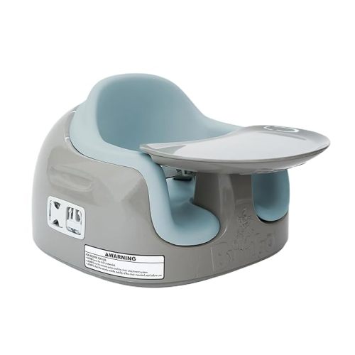 Bumbo 3-in-1 Multi-Seat for 6 to 36 Months, Travel Baby Feeding & Play Floor Seat, All-in-One Portable Booster with Tray & Toddler High Chair, Taupe