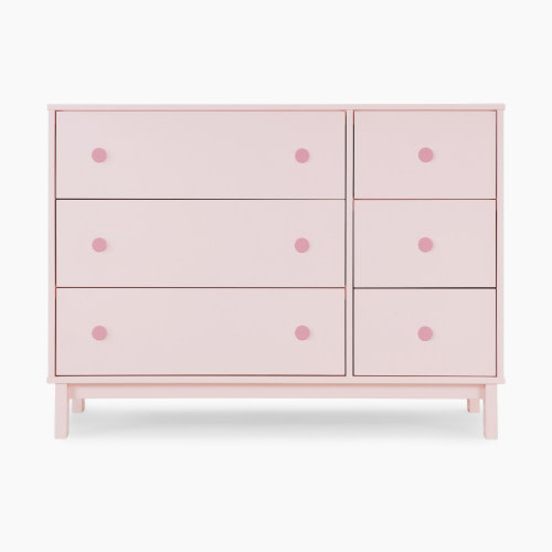 Delta Children babyGap Legacy 6 Drawer Dresser with Interlocking Drawers - Blush Pink/Dark Pink