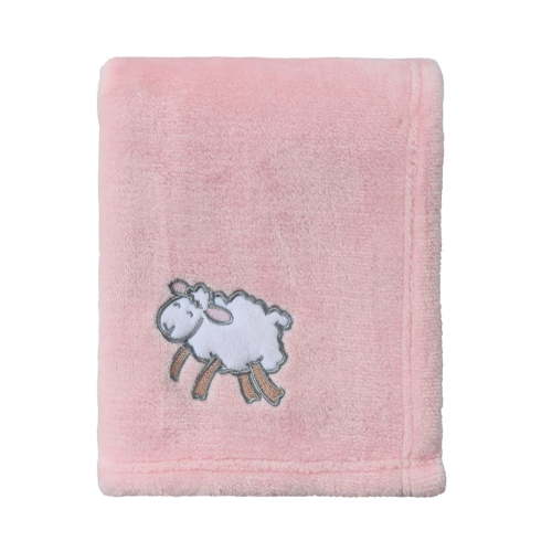 CREVENT 30''X40'' Light Cozy Plush Fluffy Warm Fleece Stroller Baby Blanket for Girl Infant Toddler Crib Cot Stroller, Baby Birthday Pink Sheep