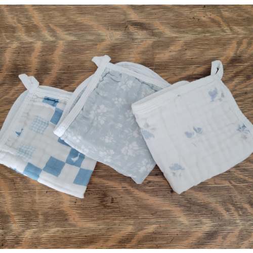 Multi-use Cloths- 3 PACK SET- VINTAGE BLUES