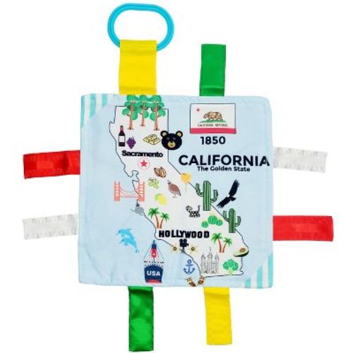 Baby Jack The Learning Lovey California State Tag Crinkle Square Toy That Teaches Facts 8" x 8"