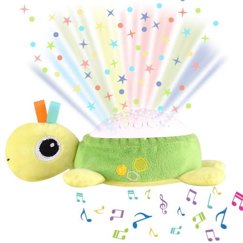 Baby Sound Machine, Portable Turtle Soother & Baby Night Light Projector, Comforting Electronic Infant Toddler Sleep Aid & Baby Shush Sound with White Noise