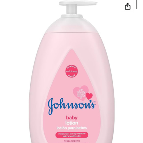 Johnson's Moisturizing Mild Pink Baby Body Lotion, Coconut Oil For Delicate Skin, Hypoallergenic - 27.1 Fl Oz