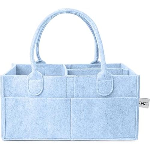 Mr. Pen- Baby Diaper Caddy Organizer, Sky Bliss, Baby Caddy Organizer with Handle, Compact Size, Collapsible & Portable