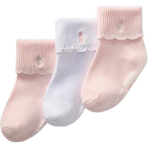 Polo Ralph Lauren Girls' Baby Scallop Turncuff Sock