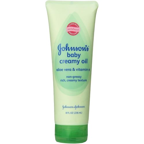 Johnson's Baby Creamy Oil - Aloe Vera & Vitamin E - 8 oz