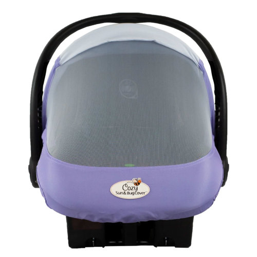 Cozy Baby Lightweight Mesh Summer Sun and Bug Infant Carrier Unisex Purple Cover