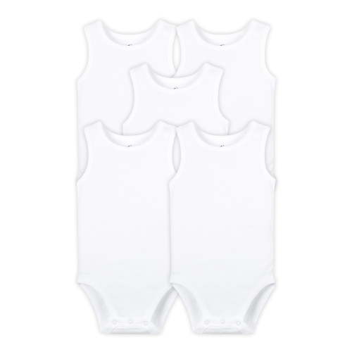 Little Star Organic LSO 5PK Infant Boys, Girls and Unisex Tank Bodysuits, Sizes NB-24M