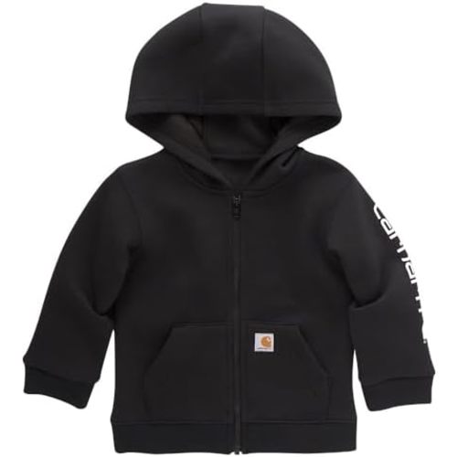 Carhartt Kid's CP8675 Long-Sleeve Full-Zip Logo Sweatshirt - Boys