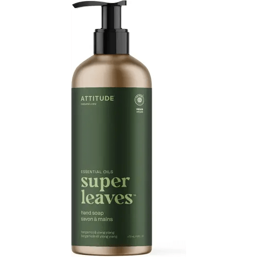 ATTITUDE Liquid Hand Soap, EWG Verified, Plant and Mineral-Based, Vegan Personal Care Products, Bergamot and Ylang Ylang, 16 Fl Oz
