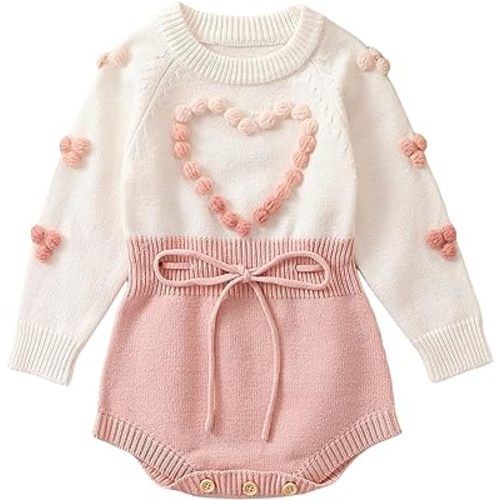 MERSARIPHY Suéter de bebé niña con bordado para bebé, sudadera de punto para bebé, ropa de otoño e invierno