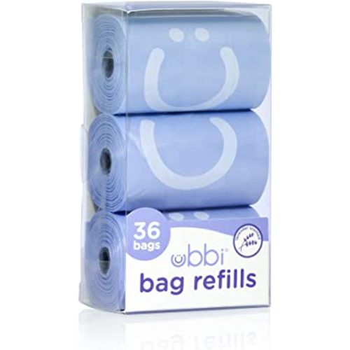 Ubbi On-the-Go Refill Bags, Lavender Scented, Value Pack of 36, Baby On The Go Diapering Essentials