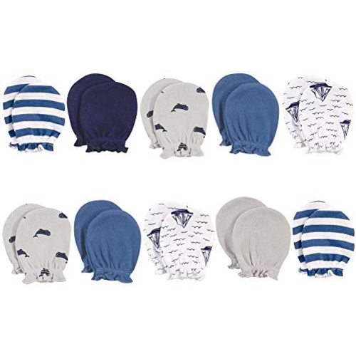 Hudson Baby Unisex Baby Cotton Scratch Mittens