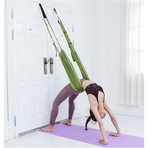 Leg Stretcher Strap, Stretching Equipment with Door Anchor Flexibility Trainer Backbend Assist for Dance Aerial Yoga Ballet Leg Stretching Exercise